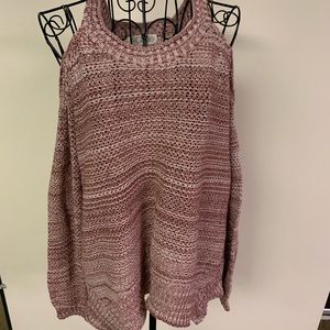 Pink Rose pink and maroon sweater size L